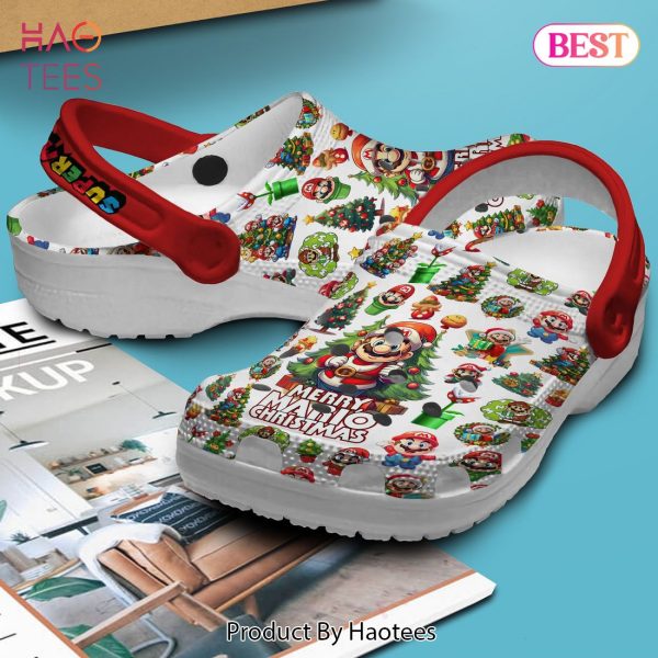 Super Mario Christmas Game Crocs Crocband Clogs Shoes Comfortable For Men Women and Kids