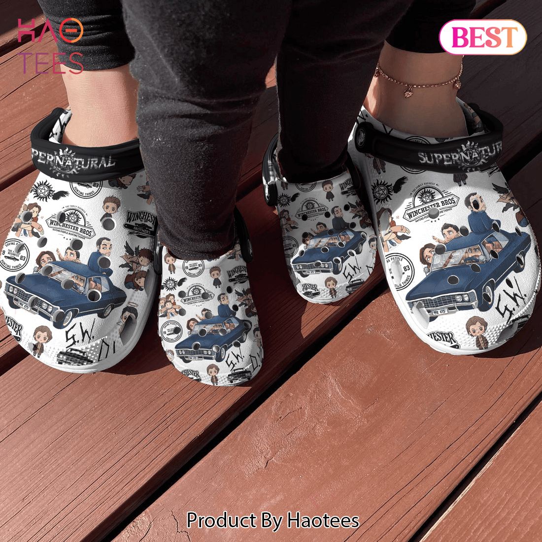 Supernatural TV Series Crocs Crocband Clogs Shoes Comfortable For Men Women and Kids Supernatural TV Series Crocs Crocband Clogs Shoes Comfortable For Men Women and Kids