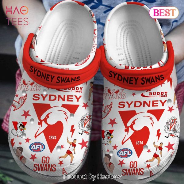 Sydney Swans Football AFL Sport Crocs Crocband Clogs Shoes Comfortable For Men Women and Kids