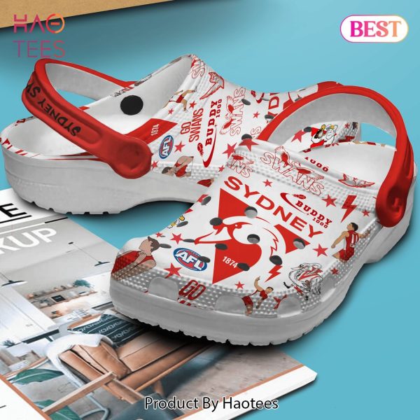 Sydney Swans Football AFL Sport Crocs Crocband Clogs Shoes Comfortable For Men Women and Kids