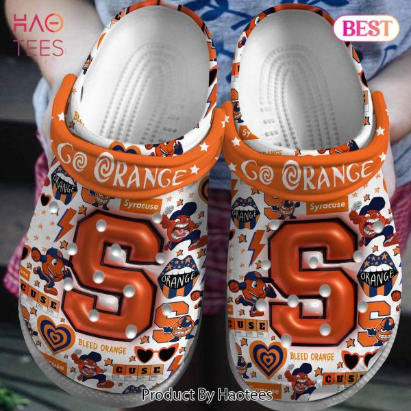 Syracuse Orange NCAA Sport Crocs Crocband Clogs Shoes Comfortable For Men Women and Kids