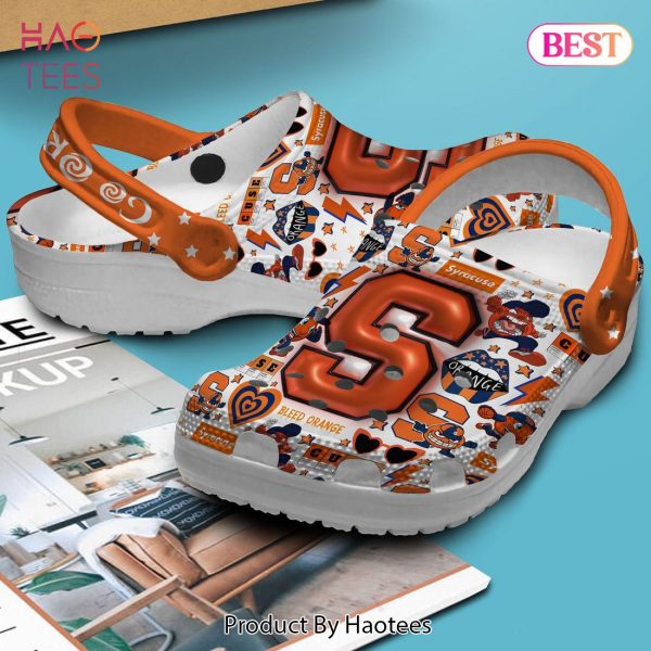 Syracuse Orange NCAA Sport Crocs Crocband Clogs Shoes Comfortable For Men Women and Kids