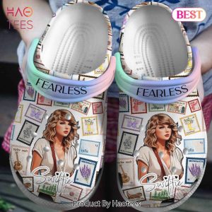 Taylor Swift Fearless Album Music Crocs Crocband Clogs Shoes Comfortable For Men Women and Kids
