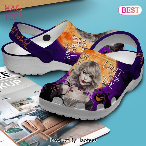 Taylor Swift Music Halloween Crocs Crocband Clogs Shoes Comfortable For Men Women and Kids