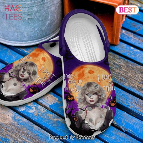 Taylor Swift Music Halloween Crocs Crocband Clogs Shoes Comfortable For Men Women and Kids