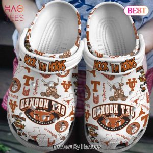 Texas Longhorns NCAA Sport Crocs Crocband Clogs Shoes Comfortable For Men Women and Kids
