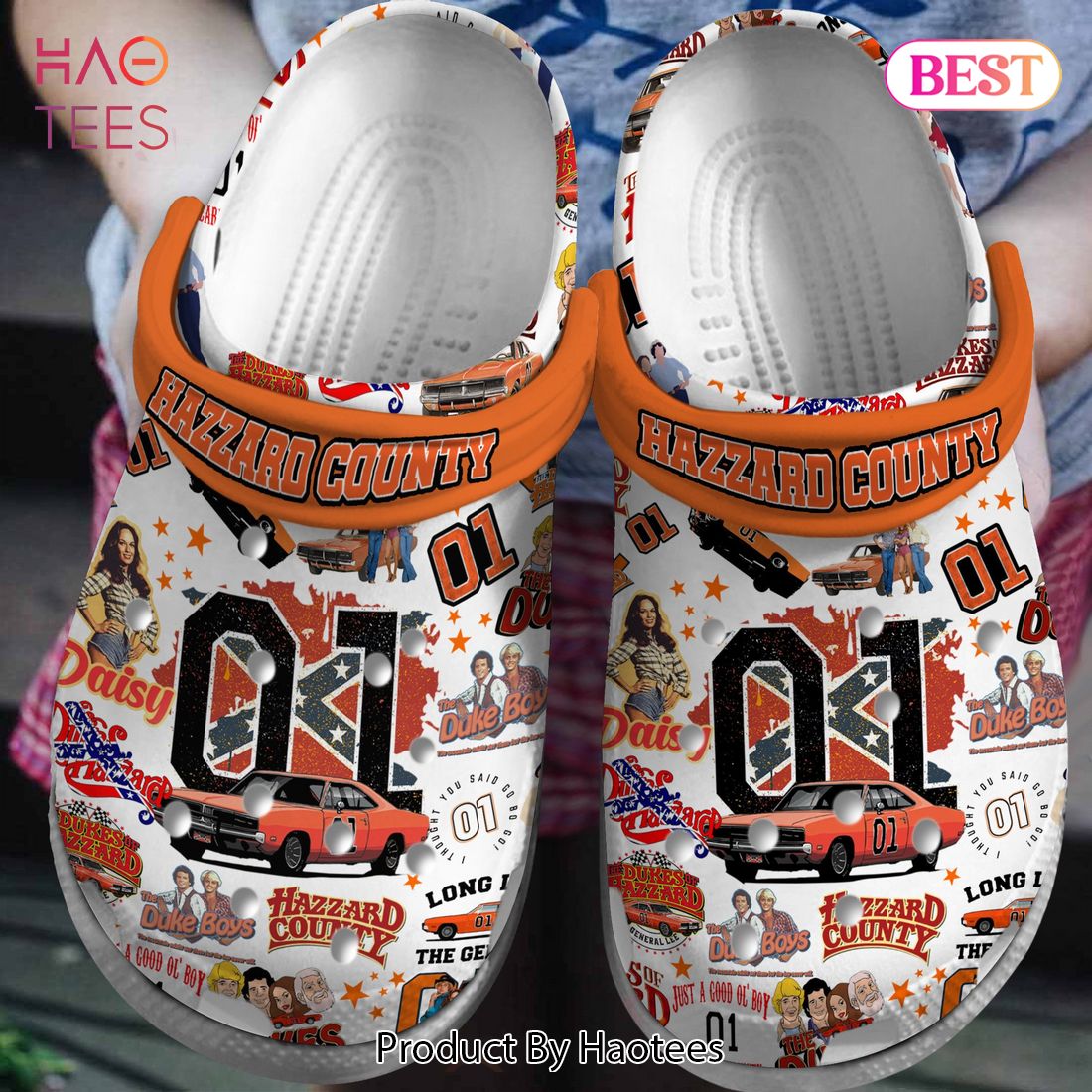 The Dukes Of Hazzard TV Series Crocs Crocband Clogs Shoes Comfortable For Men Women and Kids The Dukes Of Hazzard TV Series Crocs Crocband Clogs Shoes Comfortable For Men Women and Kids