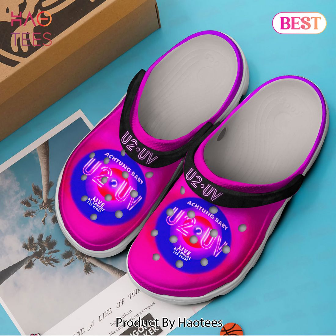 U2 UV Achtung Baby Live at Sphere Music Crocs Crocband Clogs Shoes Comfortable For Men Women and Kids U2 UV Achtung Baby Live at Sphere Music Crocs Crocband Clogs Shoes Comfortable For Men Women and Kids