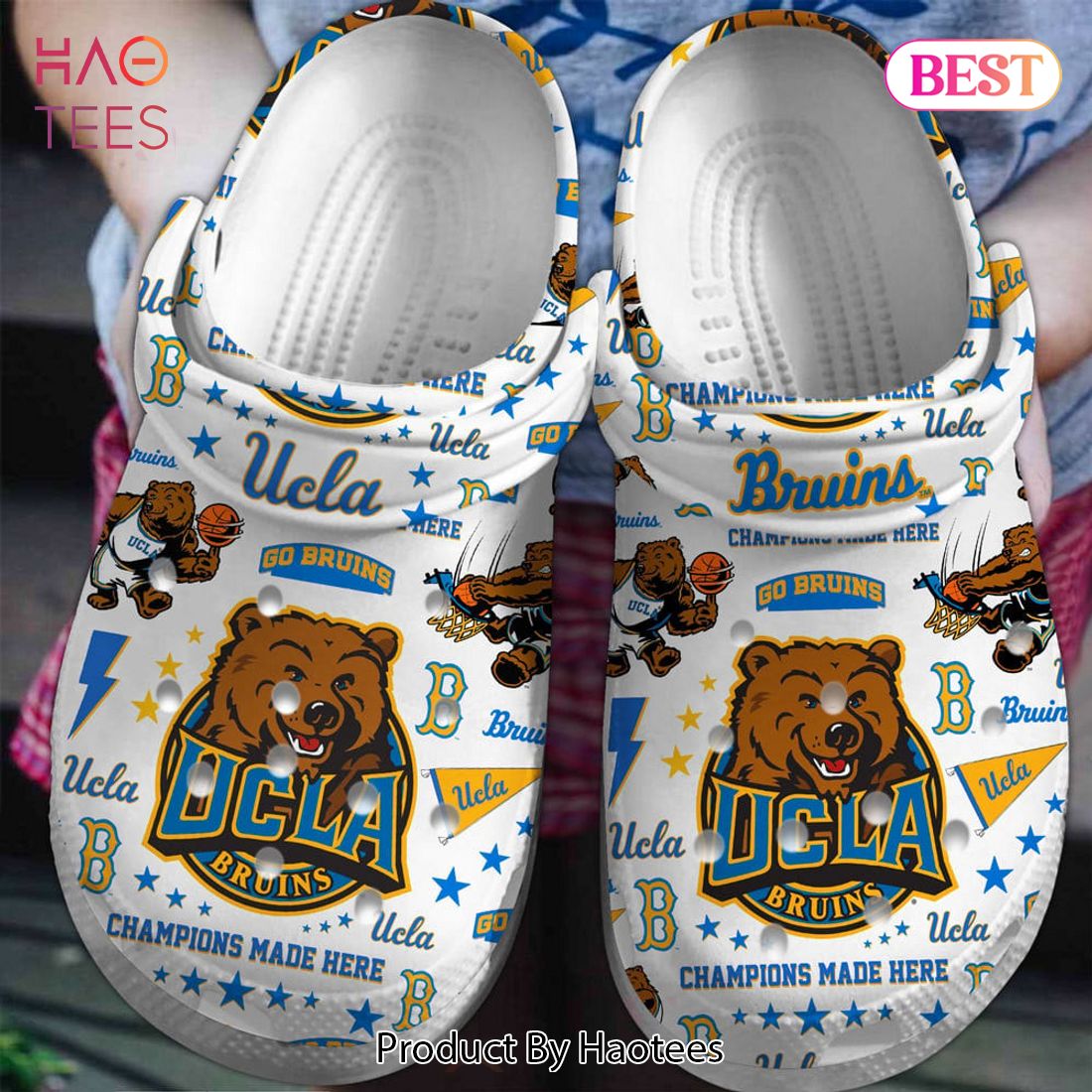 UCLA Bruins NCAA Sport Crocs Crocband Clogs Shoes Comfortable For Men Women and Kids UCLA Bruins NCAA Sport Crocs Crocband Clogs Shoes Comfortable For Men Women and Kids