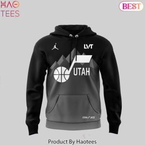 Utah Jazz Basketball Design Black Hoodie