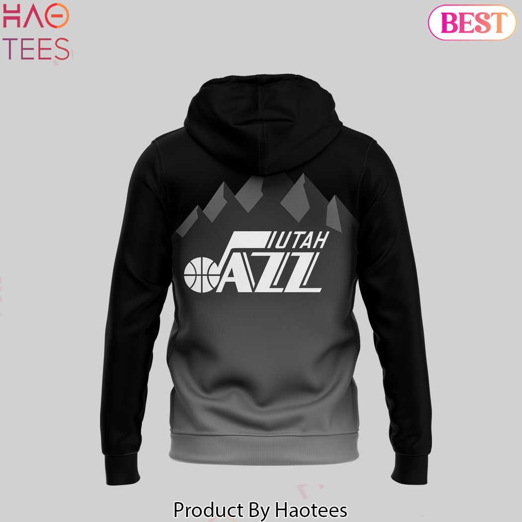 Utah Jazz Basketball Design Black Hoodie Utah Jazz Basketball Design Black Hoodie