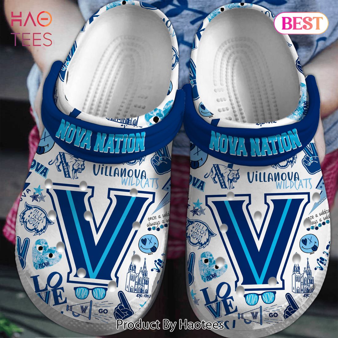 Villanova Wildcats men's basketball NCAA Sport Crocs Crocband Clogs Shoes Comfortable For Men Women and Kids Villanova Wildcats men's basketball NCAA Sport Crocs Crocband Clogs Shoes Comfortable For Men Women and Kids