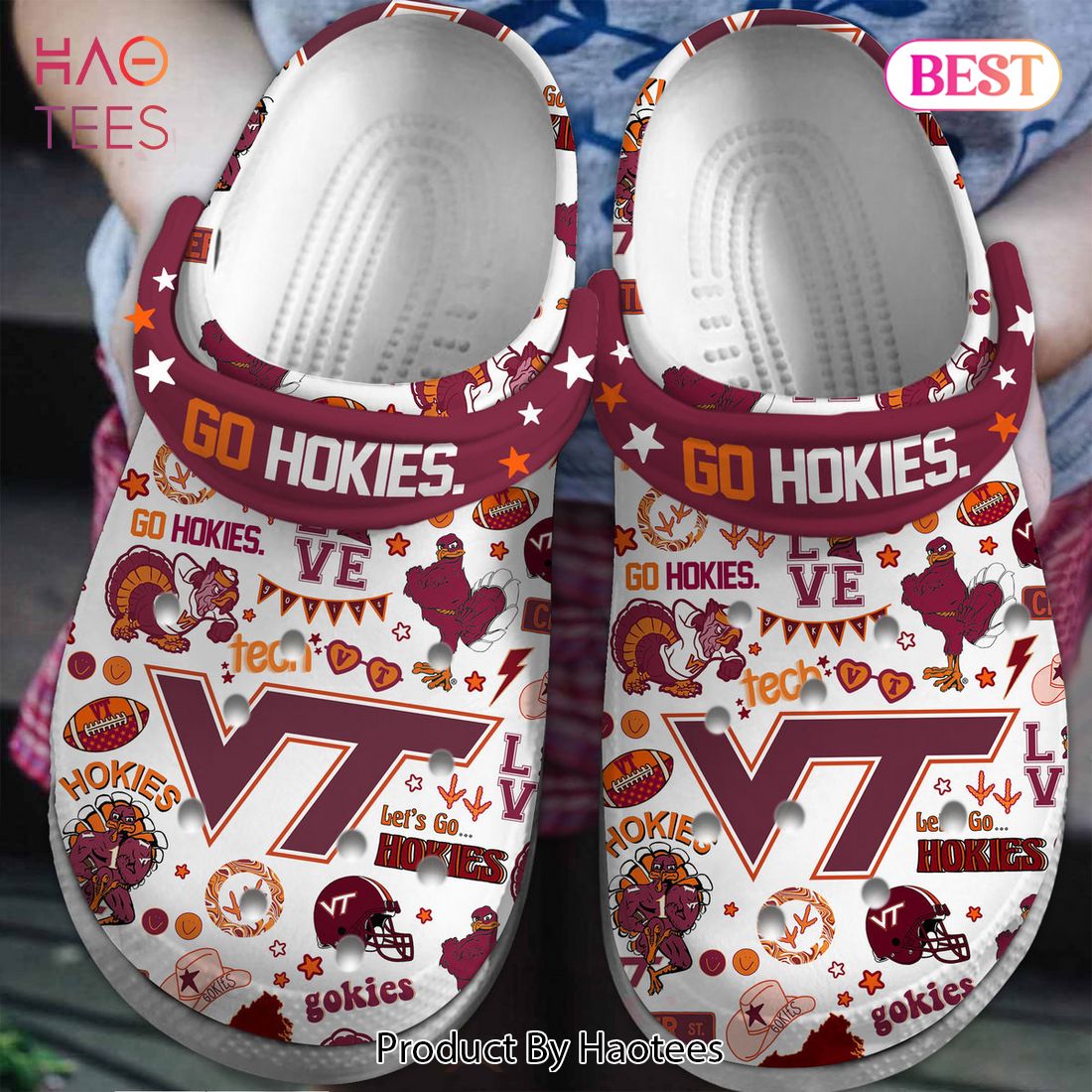 Virginia Tech Hokies NCAA Sport Crocs Crocband Clogs Shoes Comfortable For Men Women and Kids Exclusive Virginia Tech Hokies NCAA Sport Crocs Crocband Clogs Shoes Comfortable For Men Women and Kids Exclusive