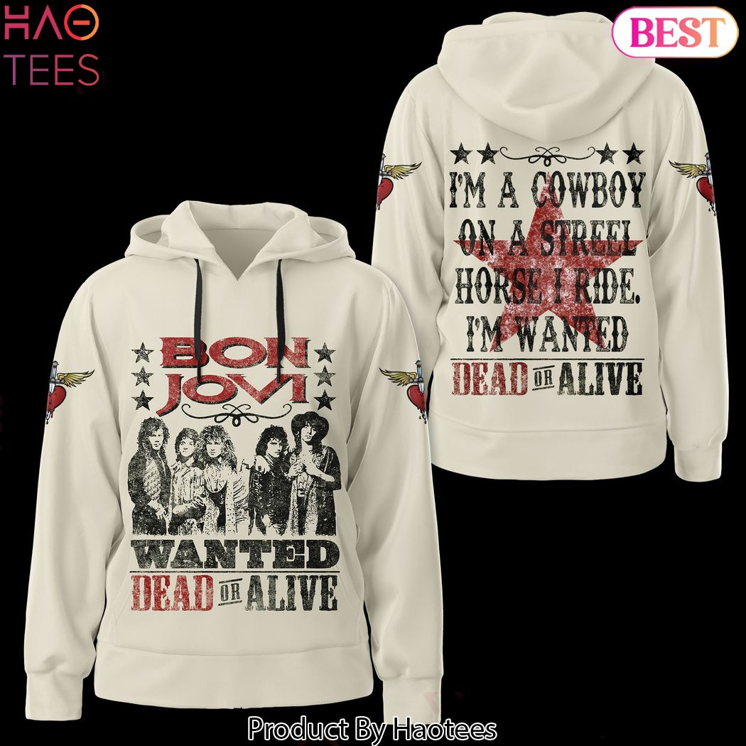 Wanted Dead Or Alive Bon Jovi Hoodie Wanted Dead Or Alive Bon Jovi Hoodie