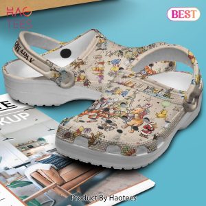 Winnie The Pooh Cartoon Crocs Crocband Clogs Shoes Comfortable For Men Women and Kids