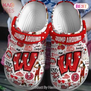 Wisconsin Badgers NCAA Sport Crocs Crocband Clogs Shoes Comfortable For Men Women and Kids