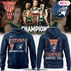 2024 Commissioner Cup Champions Minnesota Lynx Design Hoodie