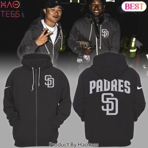 2024 San Diego Padres Design Black Zip Hoodie