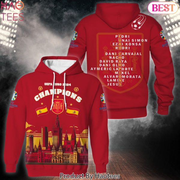 2024 Spain National Football Team Euro Germany Campeones Hoodie