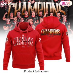 2024 Stade Toulousain Champions Double 2024 Design Red Hoodie