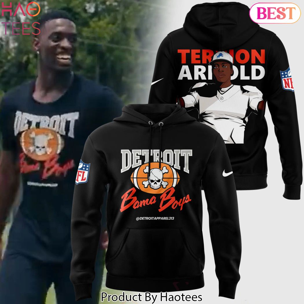 2024 Terrion Arnold Detroit Lions Bama Boys Hoodie 2024 Terrion Arnold Detroit Lions Bama Boys Hoodie