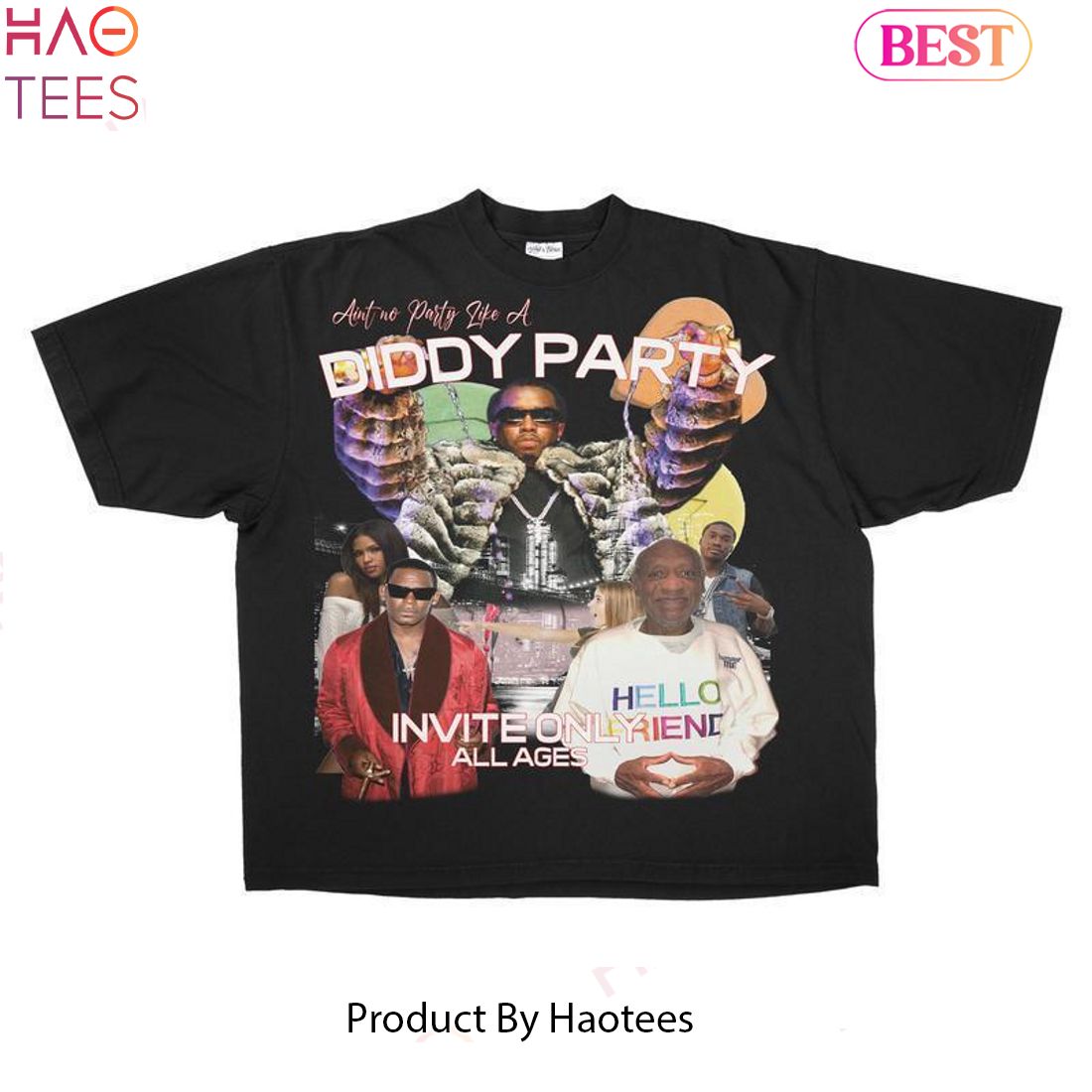 Aint No Party Like A Diddy Party T Shirt Retro Vintage Y2k Aesthetic,Unisex Casual Top, Gift Idea for Him or Her, For Men, For Women