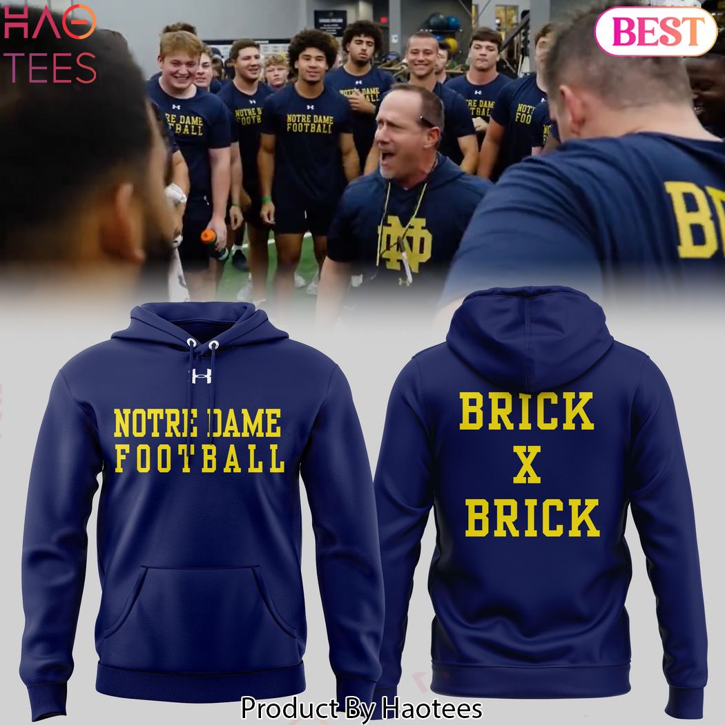 Brick x Brick Notre Dame Fighting Irish Football Team Hoodie