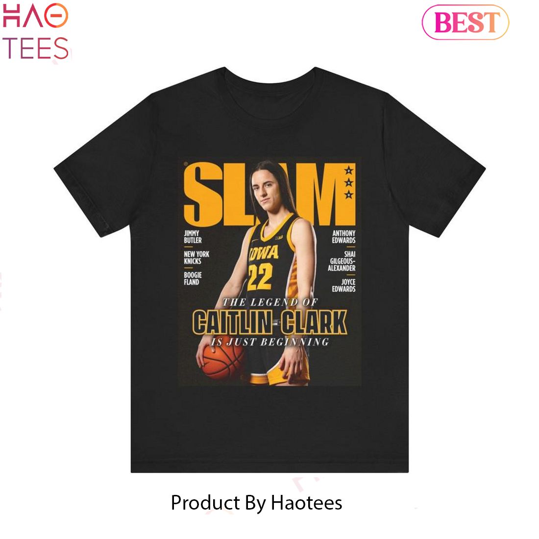 Caitlin Clark SLAM Cover T-Shirt, Classic Fit Caitlin Clark SLAM Cover T-Shirt, Classic Fit