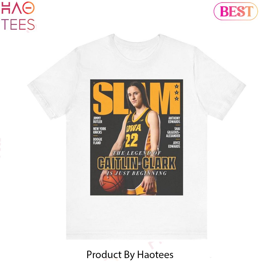 Caitlin Clark SLAM Cover T-Shirt, Classic Fit Caitlin Clark SLAM Cover T-Shirt, Classic Fit