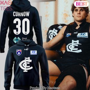 Carlton Blues FC Heritage Guernsey Charlie Curnow Hoodie