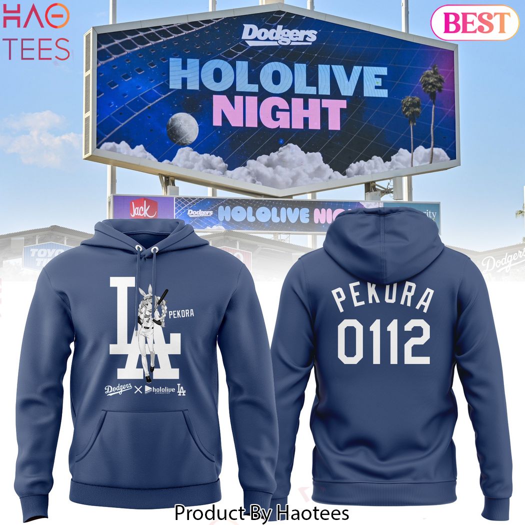 Hololive Night Los Angeles Dodgers Pekora 0112 Hoodie Hololive Night Los Angeles Dodgers Pekora 0112 Hoodie