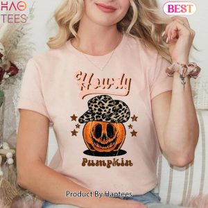 Howdy Pumpkin T-Shirt, Western Pumpkin Shirt, Cowboy Pumpkin Gift, Vintage Pumpkin Tee, Western Halloween Tee, Boo Haw, Retro Halloween Tee