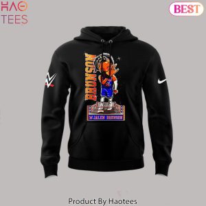 Jalen Brunson 11 New York Knicks WWE Design Black Hoodie