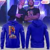 Jalen Brunson 11 New York Knicks WWE Design Blue Hoodie