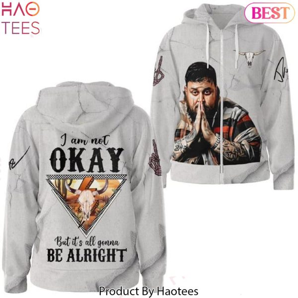 Jelly Roll Im Not Okay But Its All Gonna Be Alright Design Zip Hoodie
