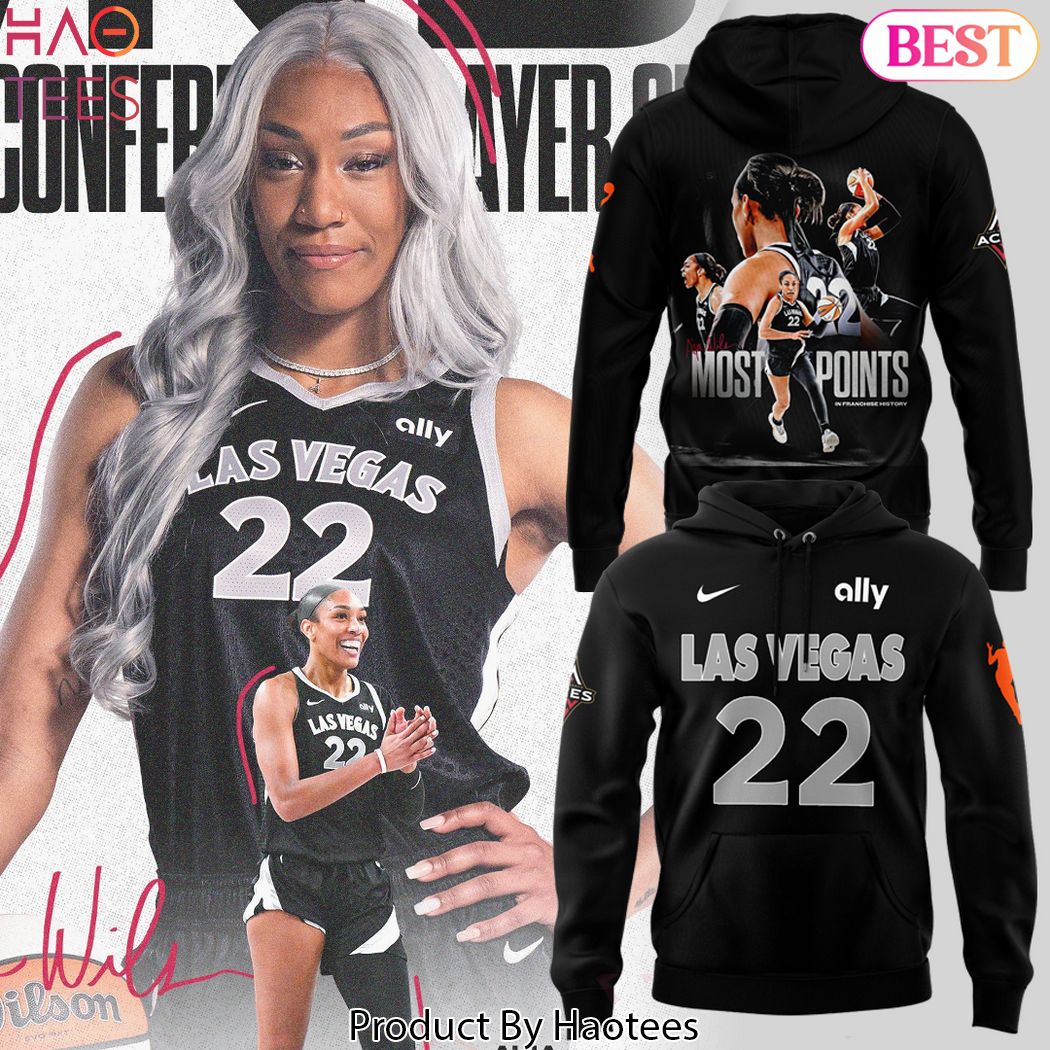Las Vegas Aces Aja Wilson 22 Signature Design Hoodie