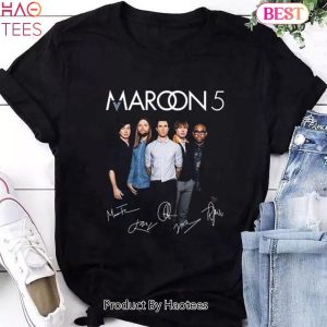Maroon 5 Signatures Black T-Shirt, Maroon 5 Band Shirt Maroon 5 Signatures Black T-Shirt, Maroon 5 Band Shirt
