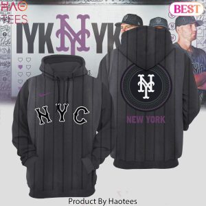 New York Mets Charcoal 2024 City Connect Practice Performance Hoodie