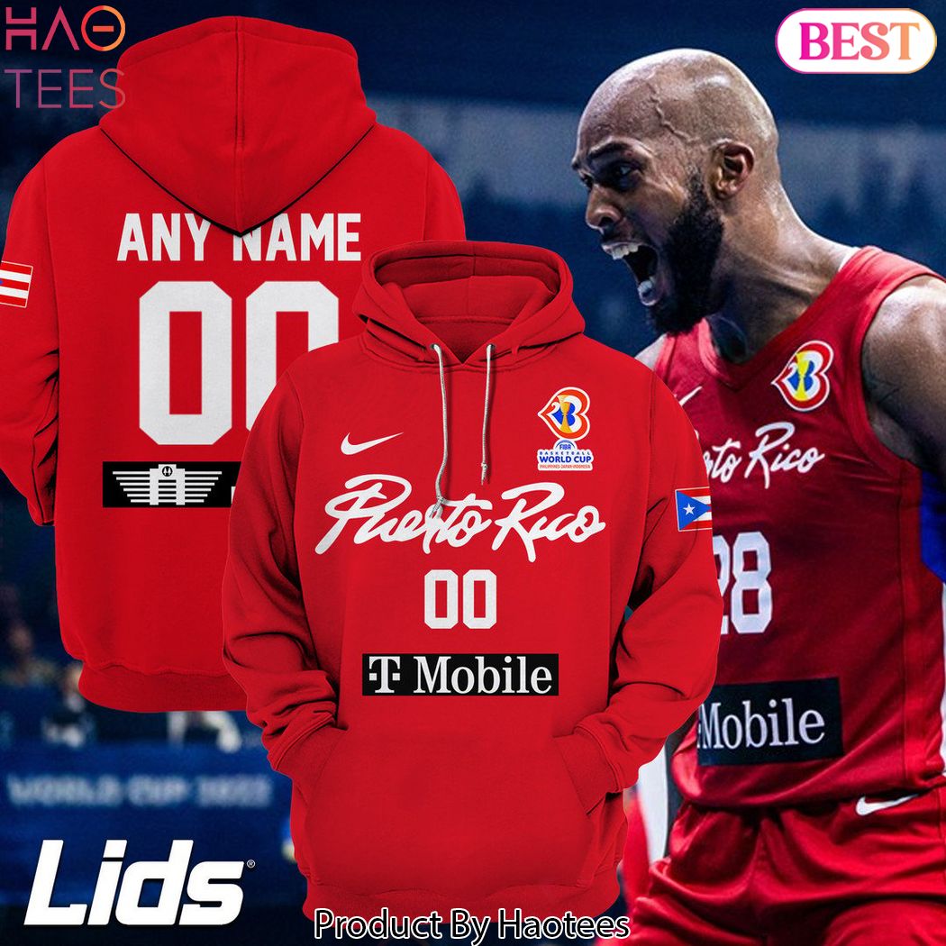 Personalized Puerto Rico FIBA Basketball Design Hoodie
