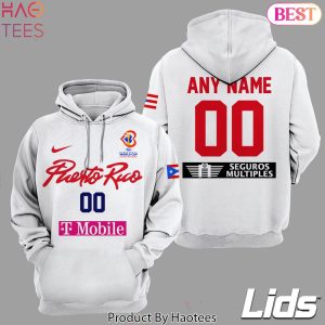 Personalized Puerto Rico FIBA Basketball Design Hoodie – White