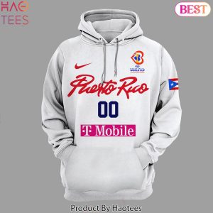 Personalized Puerto Rico FIBA Basketball Design Hoodie – White