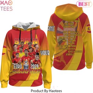 Personalized Spain Euro 2024 Champions Hoodie