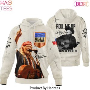 Roll Me Up Willie Nelson Signature Hoodie