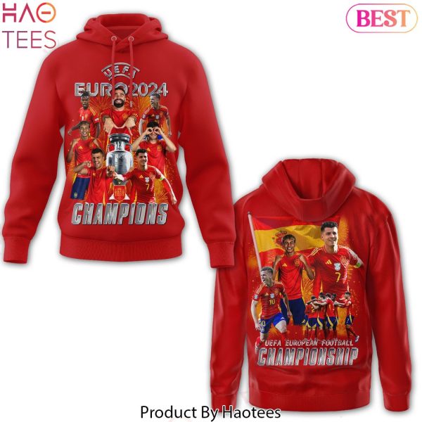 UEFA Euro 2024 Champions Spain UEFA European Football Championship Hoodie