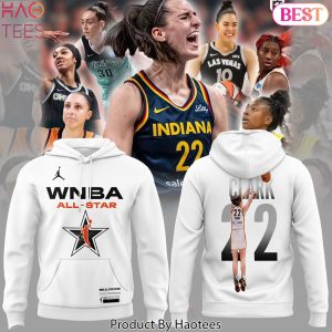 WNBA Caitlin Clark Team All Star Design Hoodie – White
