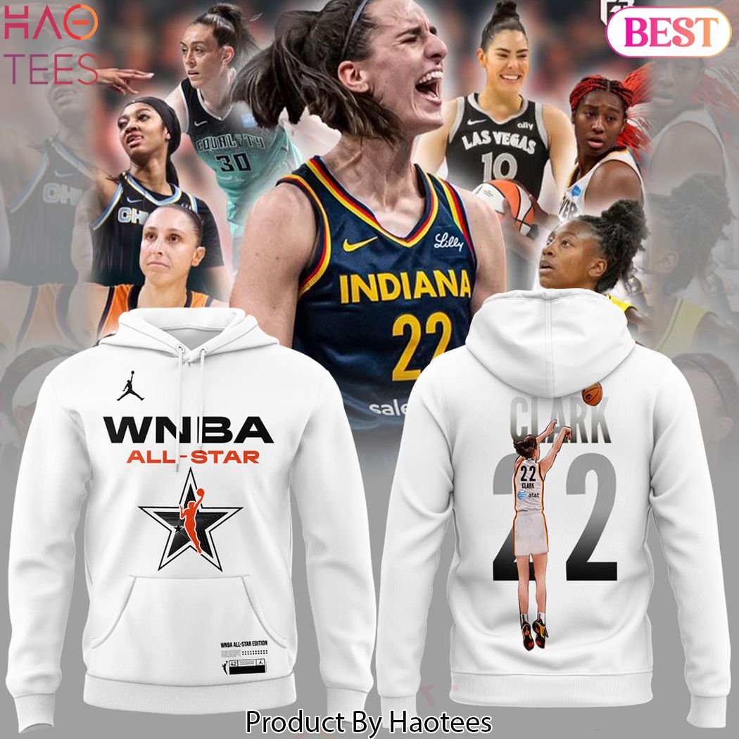 WNBA Caitlin Clark Team All Star Design Hoodie – White