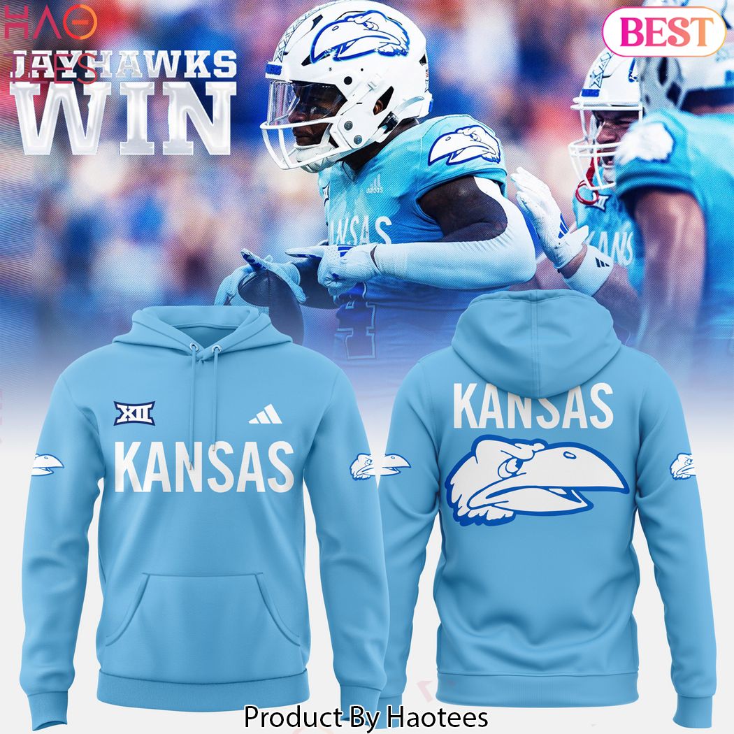2024 Kansas Jayhawks Win Design Blue Hoodie 2024 Kansas Jayhawks Win Design Blue Hoodie
