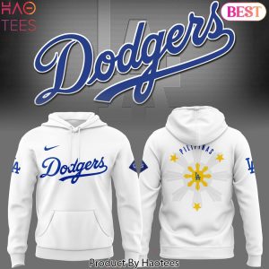 2024 Los Angeles Dodgers Pilipinas Design White Hoodie