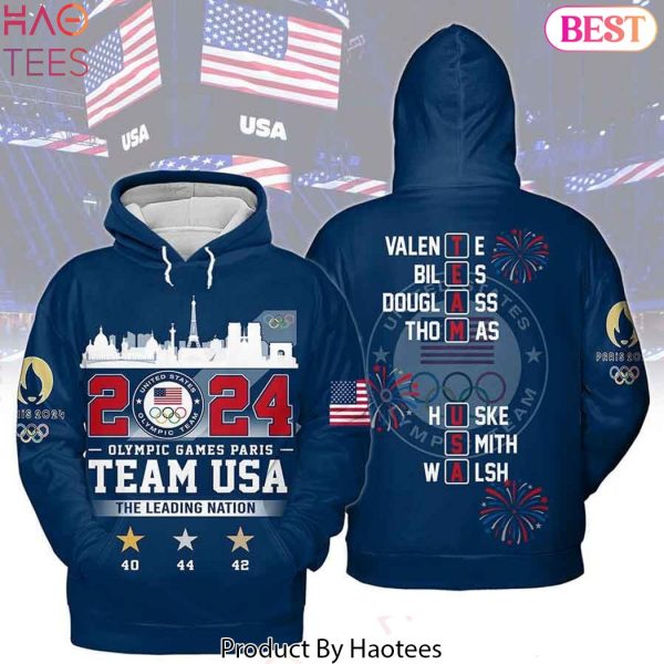 2024 Olympic Games Paris Team USA The Leading Nation Hoodie
