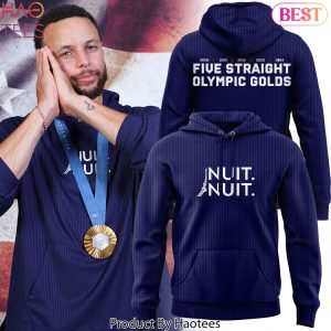 2024 USA Basketball Five Straight Olympic Golds Nuit. Nuit. Design Hoodie